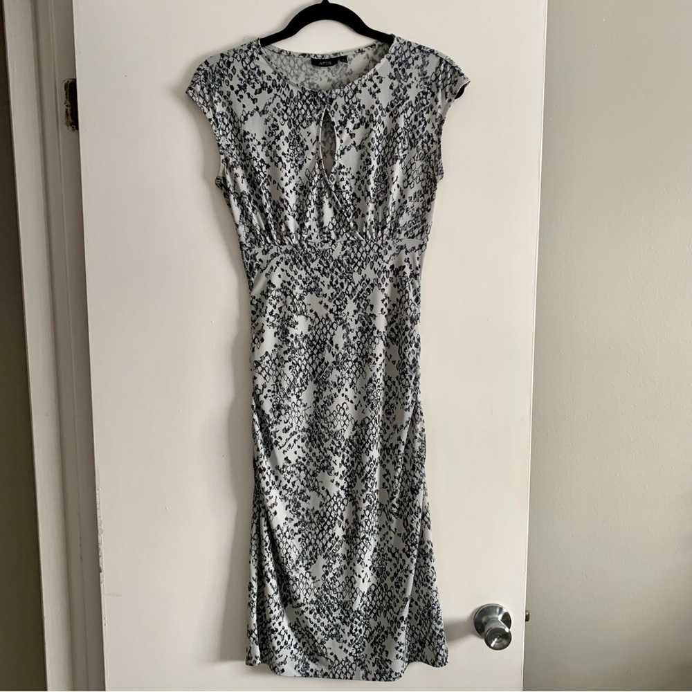 Apt. 9 Light Blue Animal Print Cutout Dress